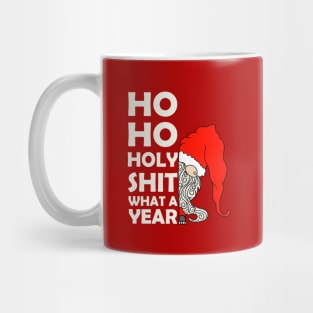 Ho Ho Ho A What a Year Christmas Illustration Mug